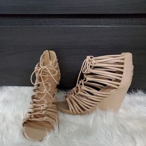 Express Lace Up Wedge Sandal